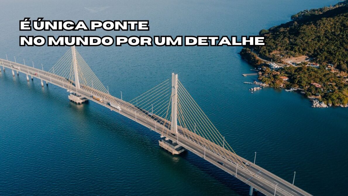 Construção da Ponte Anita Garibaldi em Santa Catarina: Com 2,8 quilômetros de extensão, é a terceira maior do Brasil