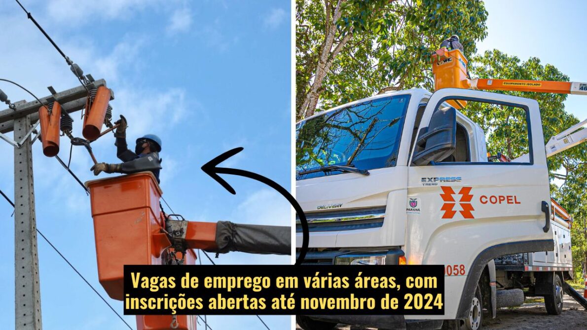 Copel anuncia novas vagas de emprego; Oportunidades para engenheiros, técnicos e mais até novembro de 2024