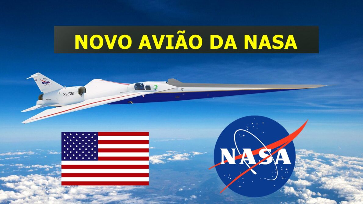 Avião supersônico silencioso, NASA, Velocidade do som, Inovação na aviação, Transporte aéreo futurista