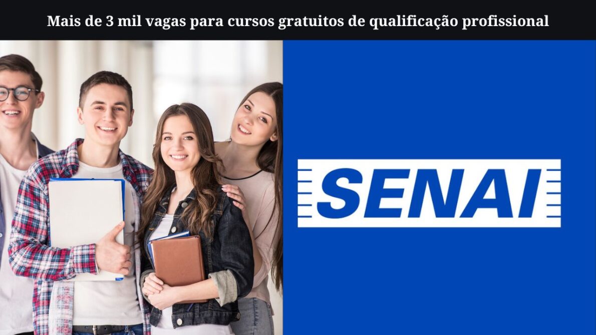 Oportunidade imperdível para quem quer se aperfeiçoar! O Senai oferece mais de 3 mil vagas para cursos gratuitos de qualificação profissional