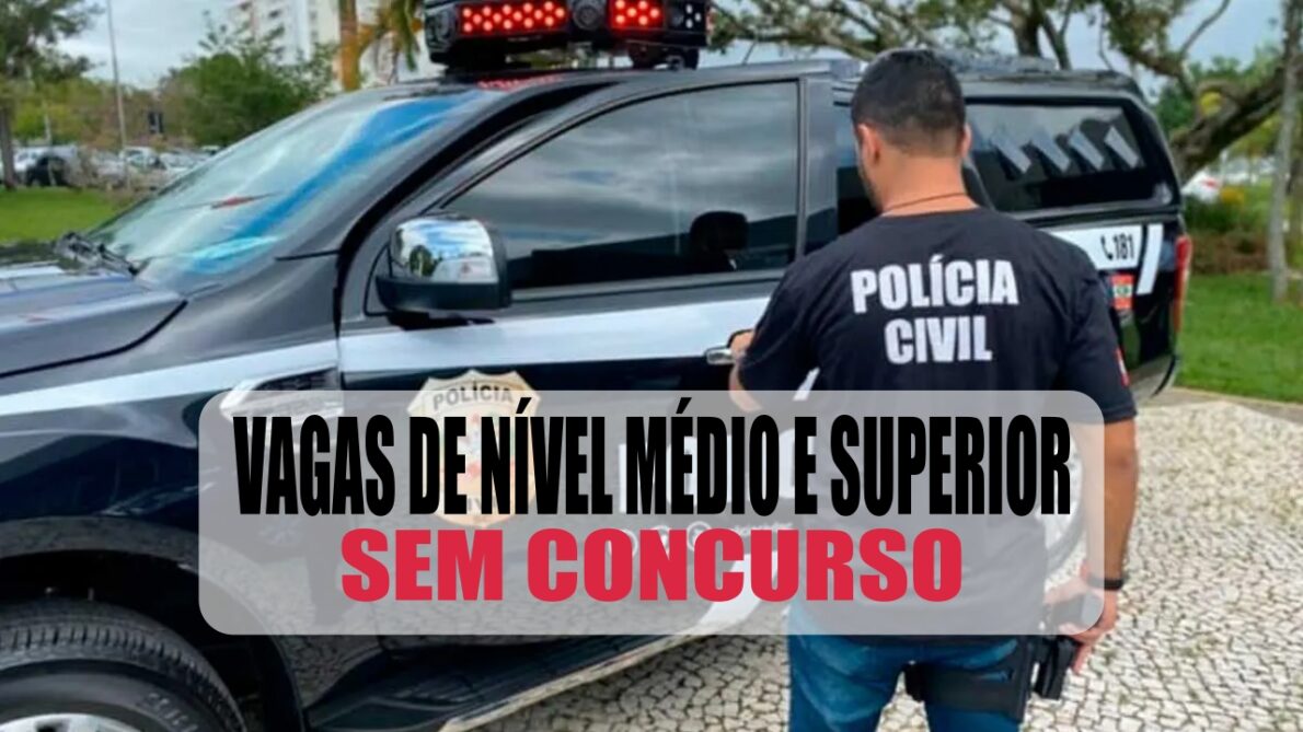 CONCURSO - VAGAS - POLÍCIA CIVIL - EDITAL - NÍVEL MÉDIO