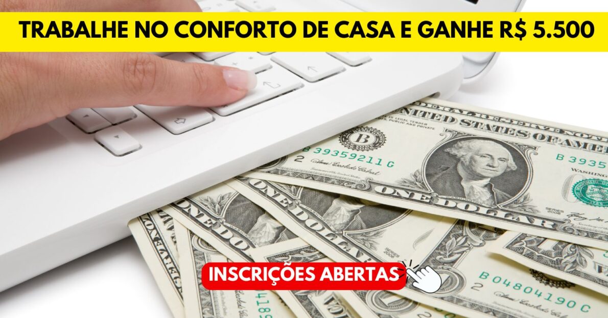 Que tal trabalhar no conforto de casa e ganhar R$ 5.500 Processo seletivo home office está contratando Operador de Turismo e pessoas de todo o Brasil podem se inscrever!