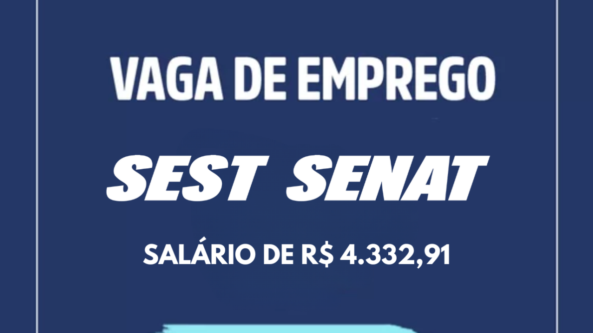 A vaga de emprego aberta no SEST SENAT é uma excelente chance para profissionais que buscam um bom salário e benefícios atrativos.