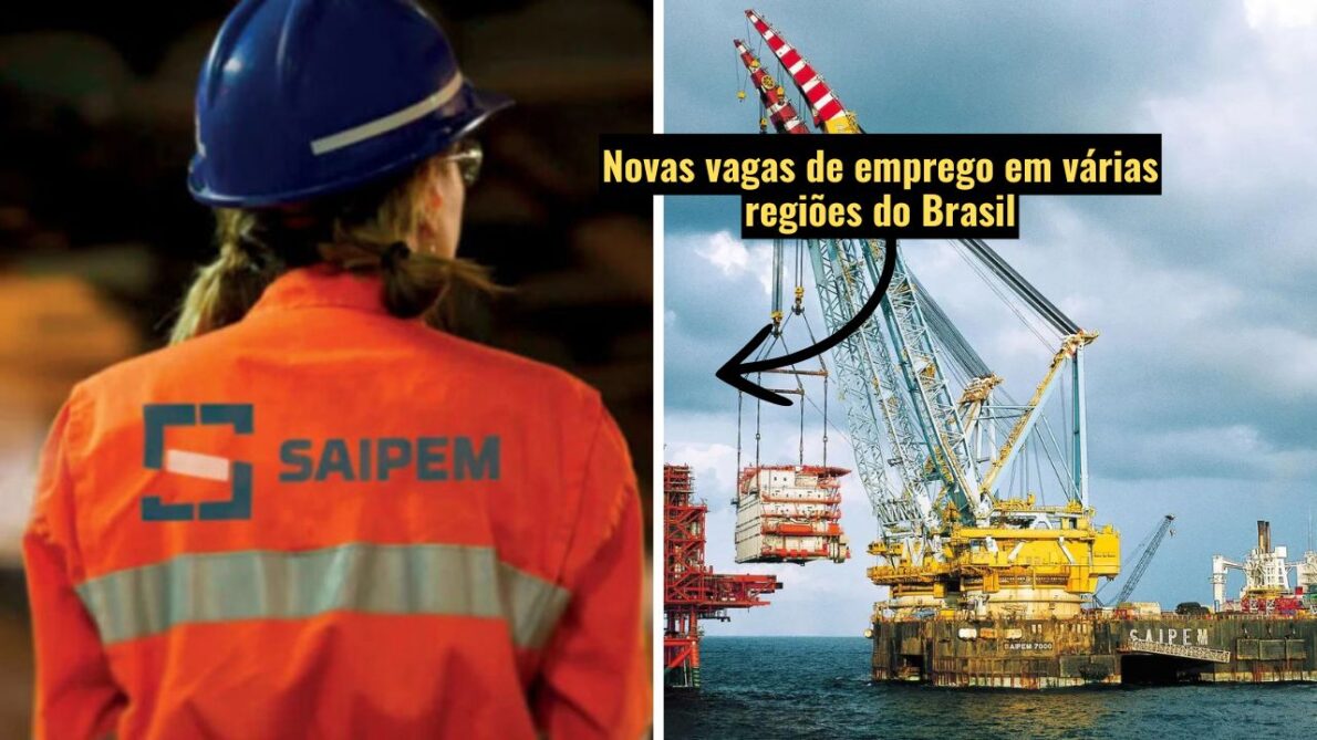 Saipem anuncia processo seletivo em diversas áreas; Oportunidades para mecânico offshore, projetista, estagiários e mais