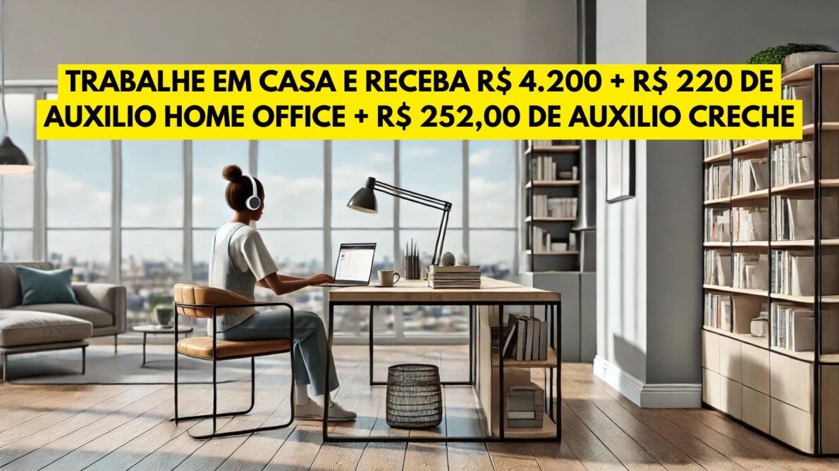 Trabalhe em casa e receba R$ 4.200 + R$ 220 de auxilio home office + R$ 252,00 de auxilio creche para atuar como consultor comercial de SaaS