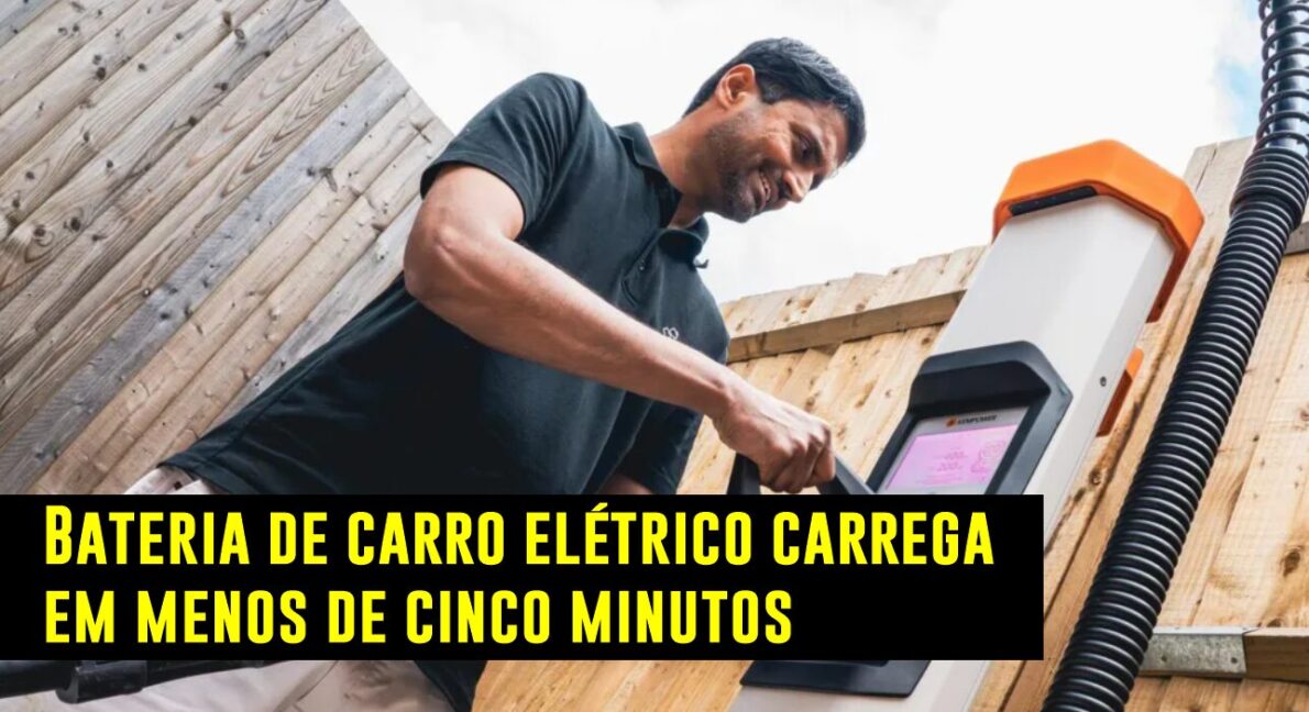 bateria desenvolvida para carros elétricos carrega em menos de 5 minutos