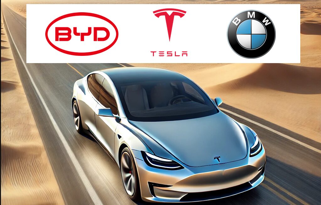 Carros elétricos - BYD - TESLA - BMW - MERCEDES