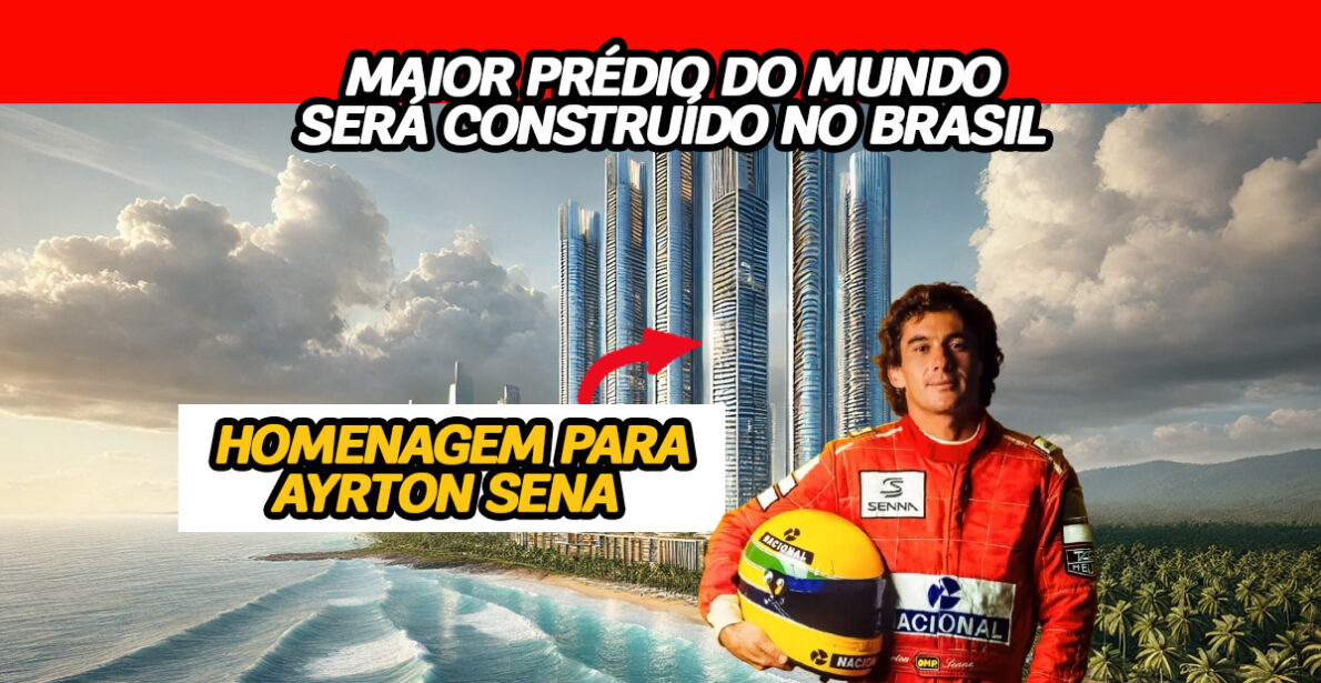 A Senna Tower será o maior prédio residencial do mundo, com mais de 500 metros. Com investimento de R$ 3 bi, gerará mais de 5.000 empregos.