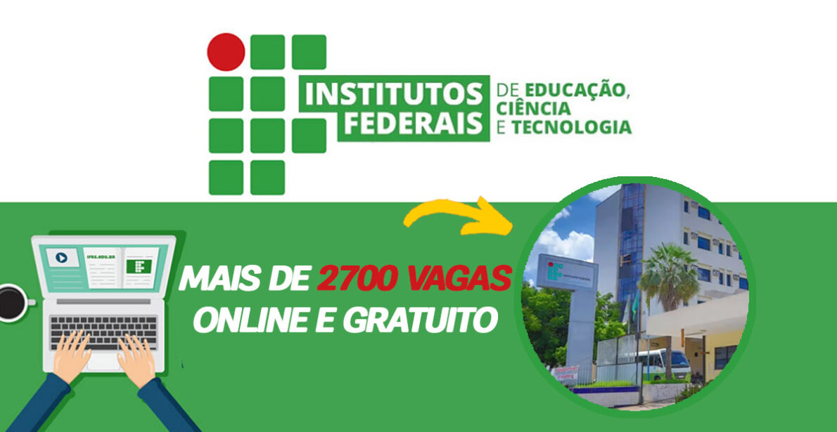 Instituto Federal convoca interessados em fazer curso 100% EAD e gratuito. São 2.740 vagas em 70 cursos gratuitos ofertados pelo IFPI