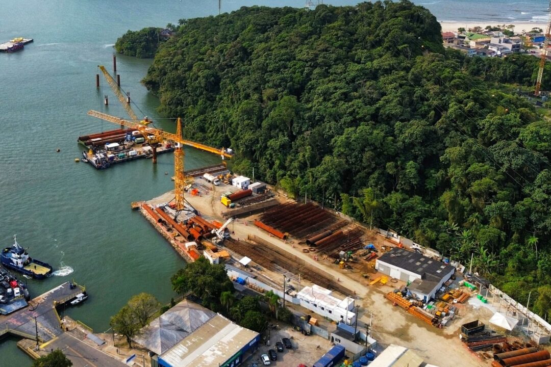 17,7% concluída, obra da Ponte de Guaratuba pode ser acompanhada em tempo real
Foto: DER-PR