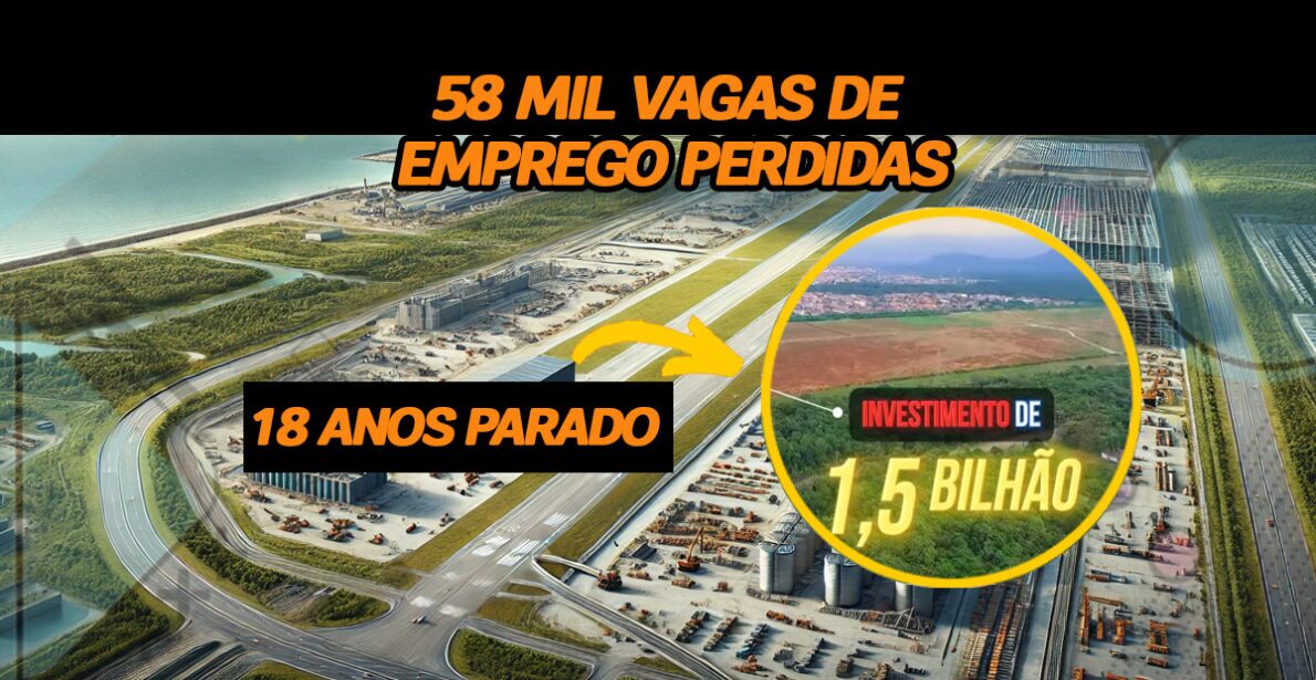 Aeroporto de R$ 1,5 bi está parado há 18 anos! Entenda como a burocracia está travando um projeto que poderia gerar 58 mil empregos.