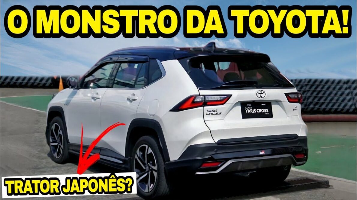 Toyota Yaris Cross chega ao Brasil em 2025 prometendo rivalizar com Honda HR-V e Volkswagen T-Cross, com versões híbridas e motor flex.