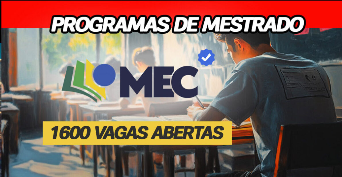 MEC oferece 1.600 vagas para professores no mestrado profissional em matemática. Inscrições até 30 de setembro; prova em 9 de outubro.