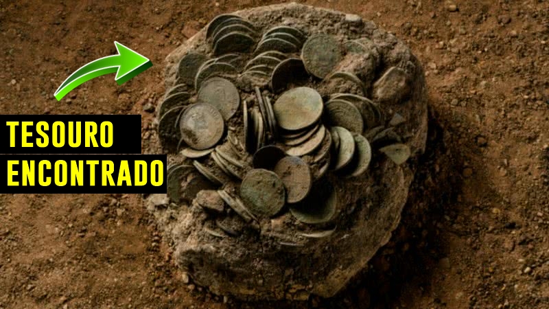 Moedas, tesouro, moedas encontradas