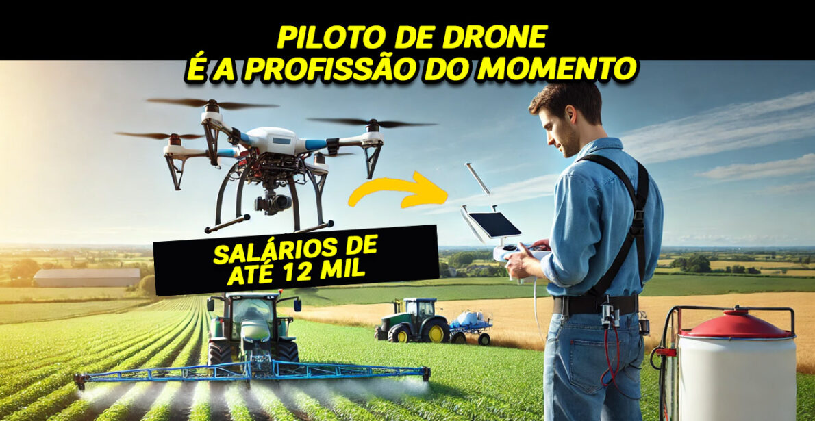 O mercado de drones está aquecido, com alta demanda e escassez de pilotos. Salários podem ultrapassar R$12 mil. Você está pronto?