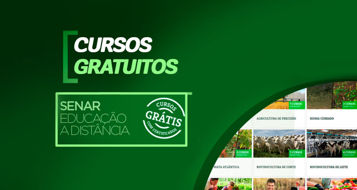 Quer entrar para o mundo do agronegócio ou se aperfeiçoar sem gastar 1 real? Senar abre mais de 430 cursos gratuitos e com direito a certificado sobre o tema