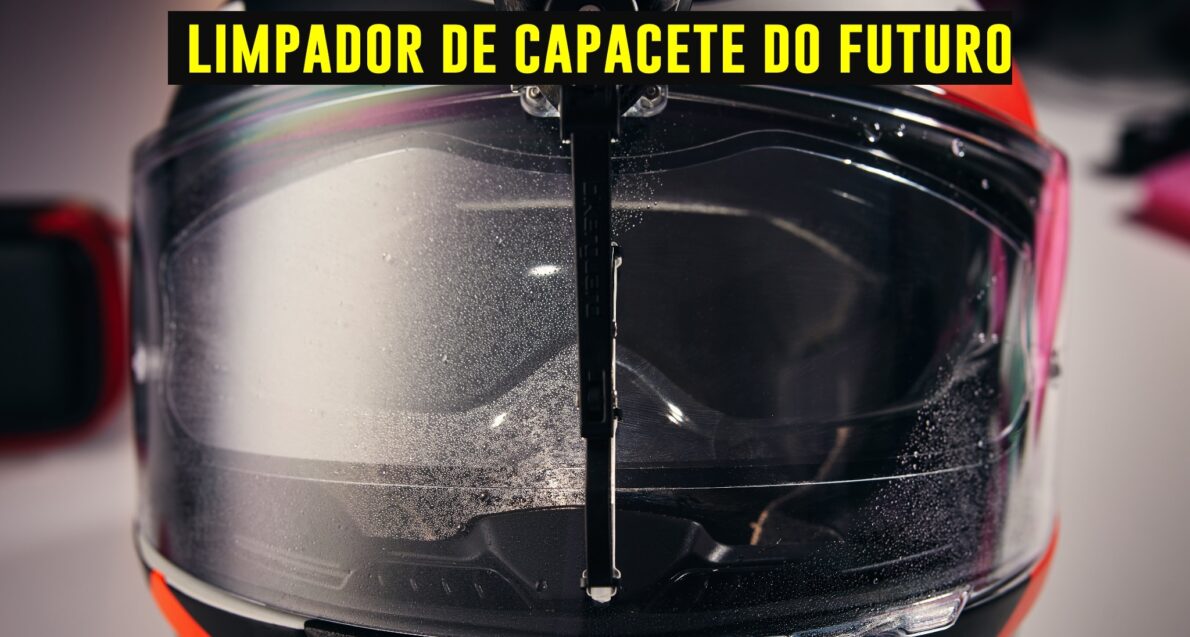 Limpador de capacete do futuro, motociclistas