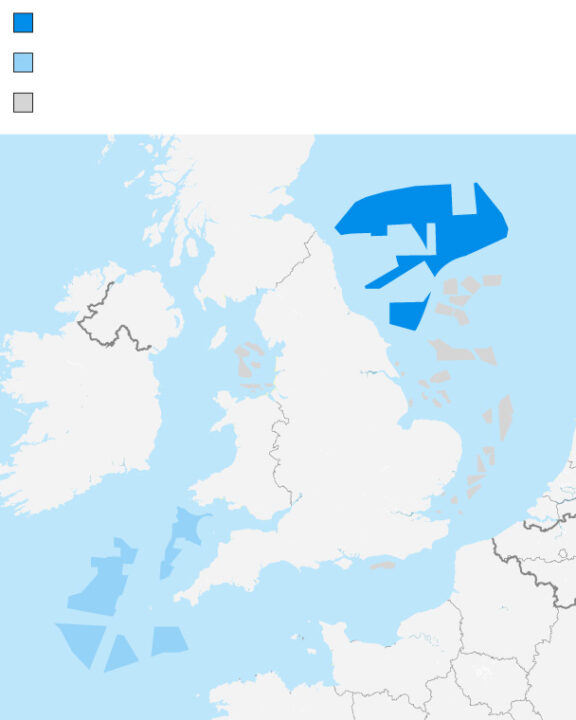 turbinas eólicas offshore, Reino Unido
