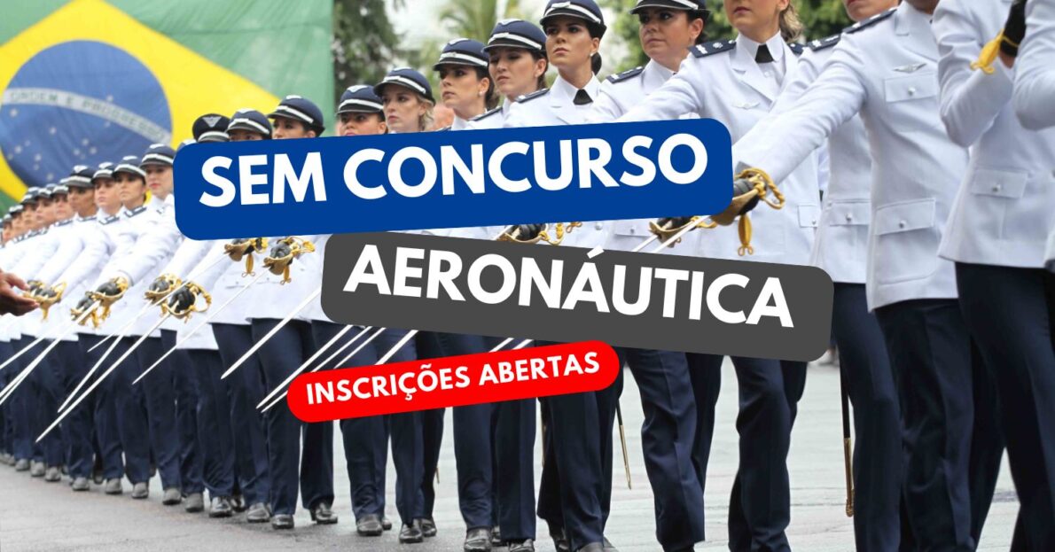 Aeronáutica abre vagas sem concurso para pessoas de até 40 anos, com nível médio ou técnico, que desejam ingressar na carreira militar. Confira os detalhes do processo seletivo simplificado