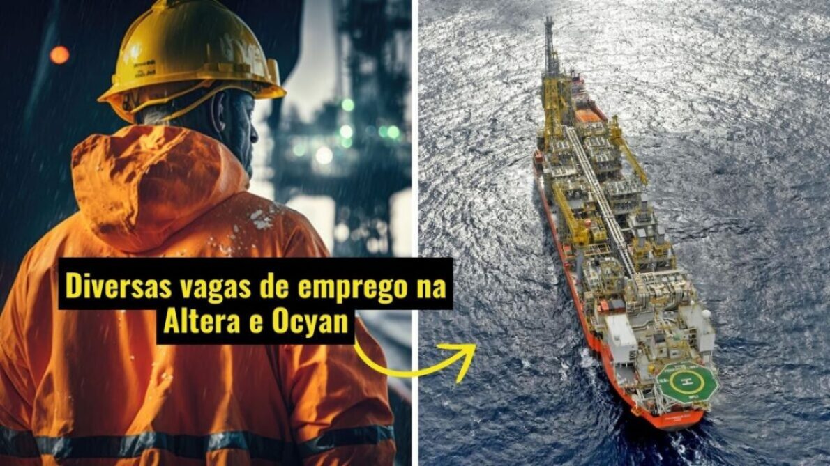 Altera e Ocyan abre vagas de emprego offshore para planner, operador de produção e engenheiro de equipamentos rotativos; Veja como participar do processo seletivo