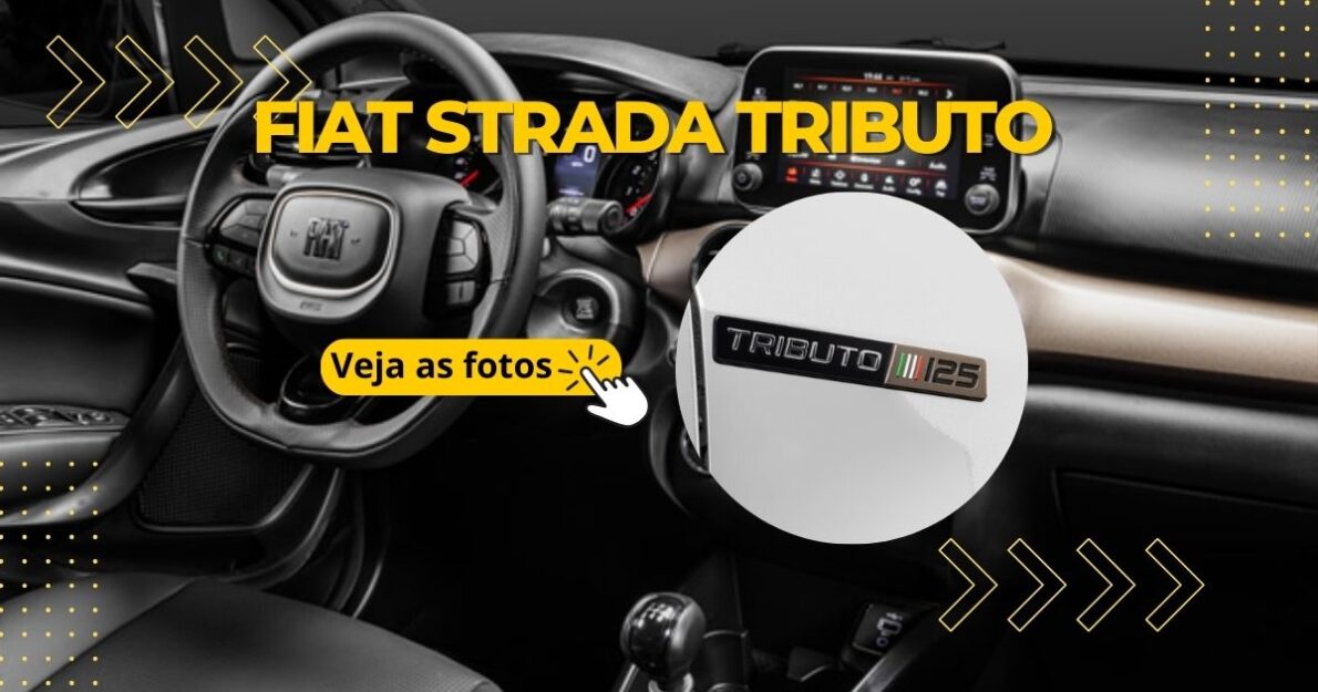 Fiat Strada lança versão especial Tributo 125 com itens exclusivos. (Imagem/ divulgação)