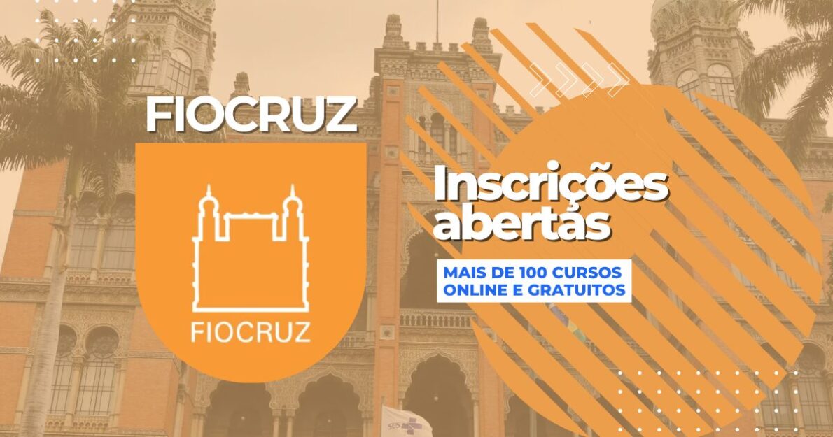 Mais de 100 cursos gratuitos da Fiocruz estão com inscrições abertas. Online e com certificado, sem prova. Inscreva-se já e se qualifique!