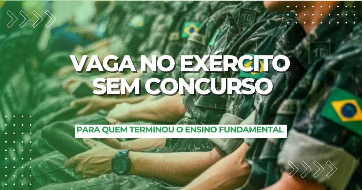 Exército abre vagas sem concurso para diversas profissões. Saiba os requisitos e como se inscrever na 6ª Região Militar.