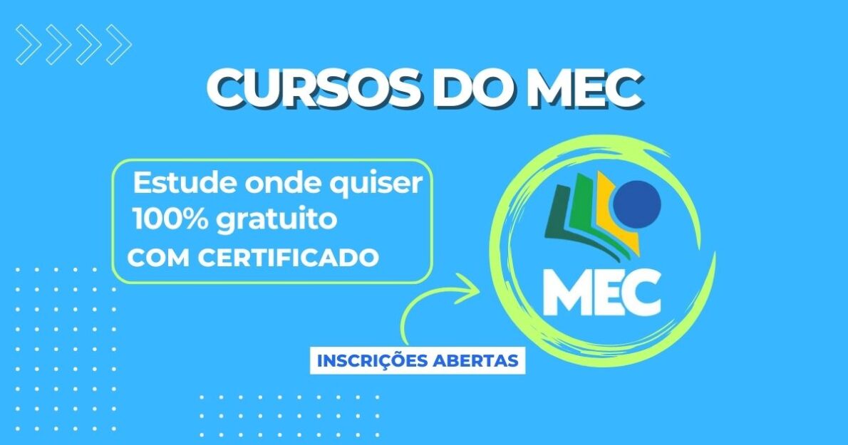 MEC abre 10 mil vagas em cursos gratuitos e online, oferecendo certificação. Inscreva-se agora e garanta sua qualificação!