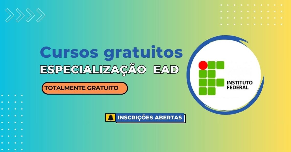 IFMS abre inscrições para cursos gratuitos de pós-graduação a distância em áreas como educação inclusiva e conservação ambiental.