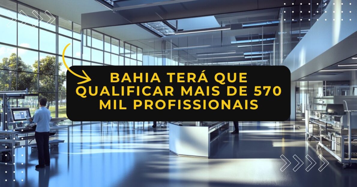 Bahia precisará qualificar 574 mil trabalhadores até 2027 para acompanhar as mudanças na indústria, segundo Mapa do Trabalho Industrial.