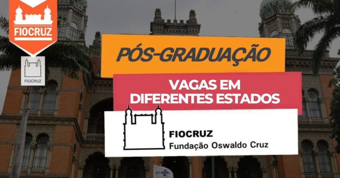 Fiocruz oferece 240 vagas para especialização gratuita em Educação Popular em Saúde. Oportunidade em seis estados para fortalecer o SUS!