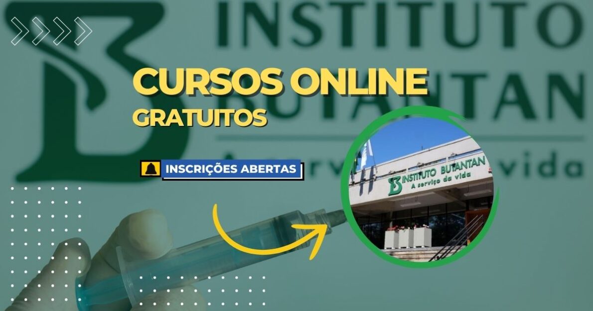 Instituto Butantan lança cursos EAD gratuitos com certificado. Inscrições abertas para temas como escorpiões, câncer e anfíbios. Não perca!