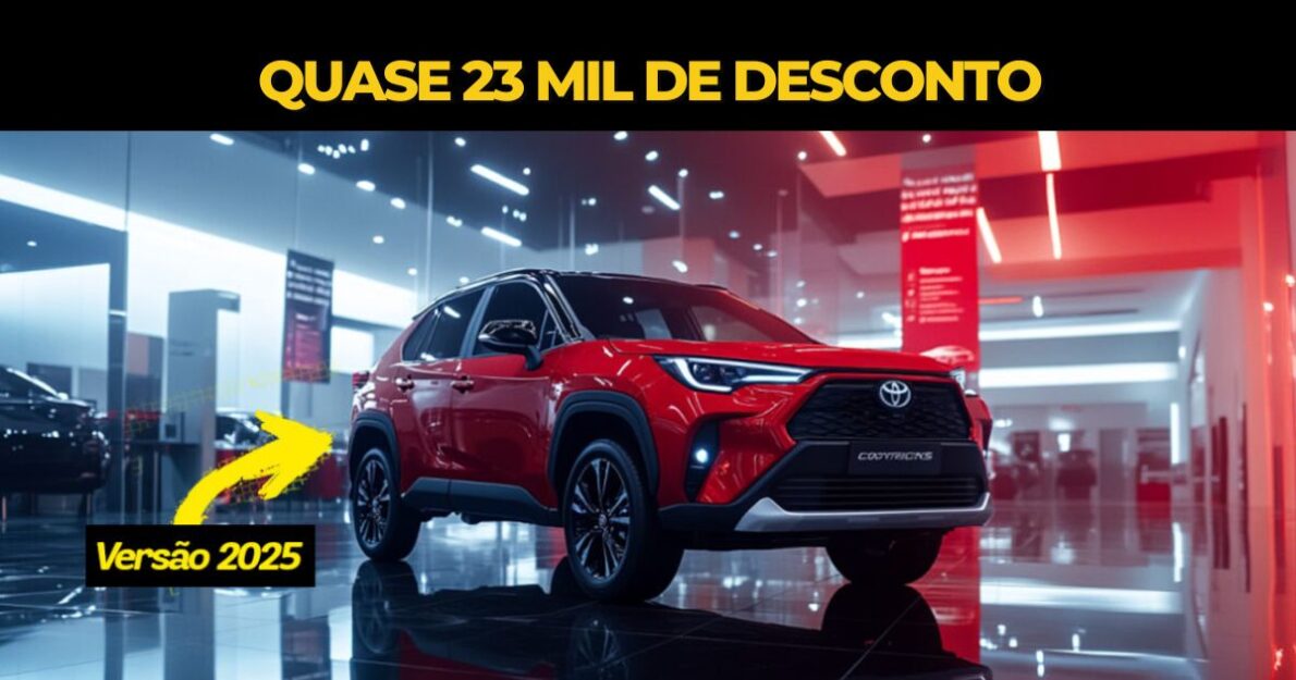 Descontos de até R$ 23 mil para o Toyota Corolla Cross em outubro. Veja quem pode aproveitar e como fazer a solicitação para PCD.