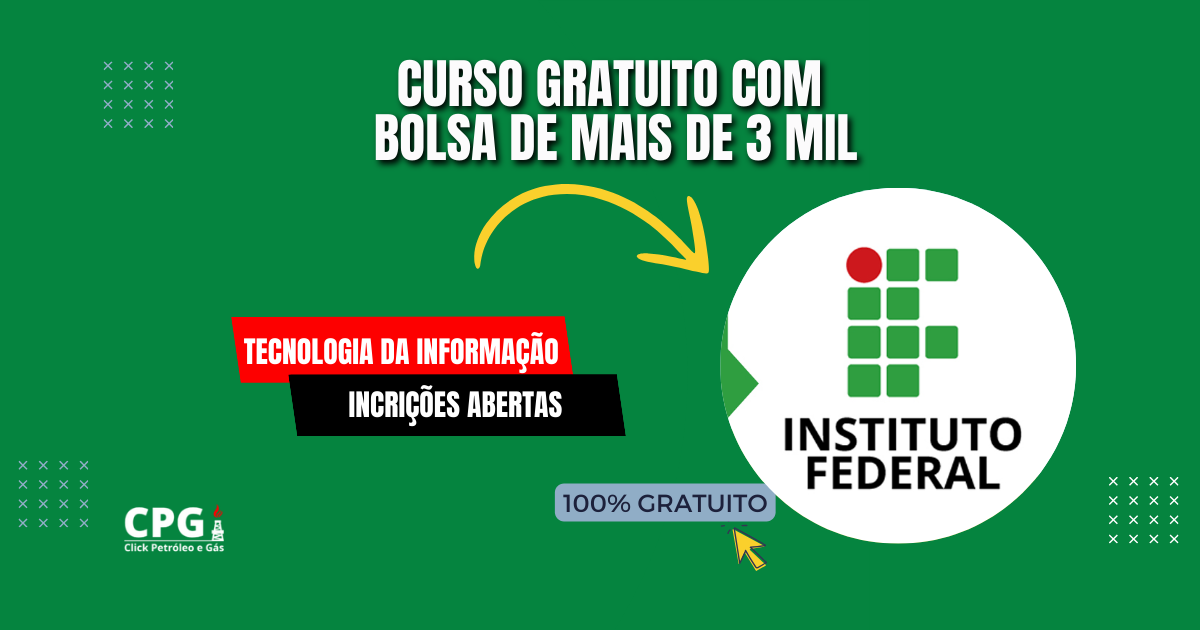 IFMA abre 1.000 vagas para curso 100% online e gratuito de Tecnologia da Informação. Inscreva-se e ainda concorra a uma bolsa de R$ 3.100! (Imagem: Reprodução)