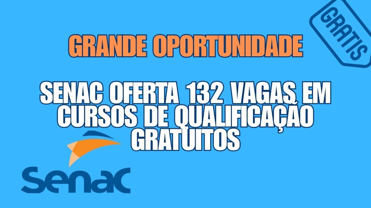 Gostaria de se qualificar de graça Senac oferta 132 vagas em cursos de qualificação gratuitos com oportunidades em administração, Excel e mais; Inscrições abertas até 18 de outubro