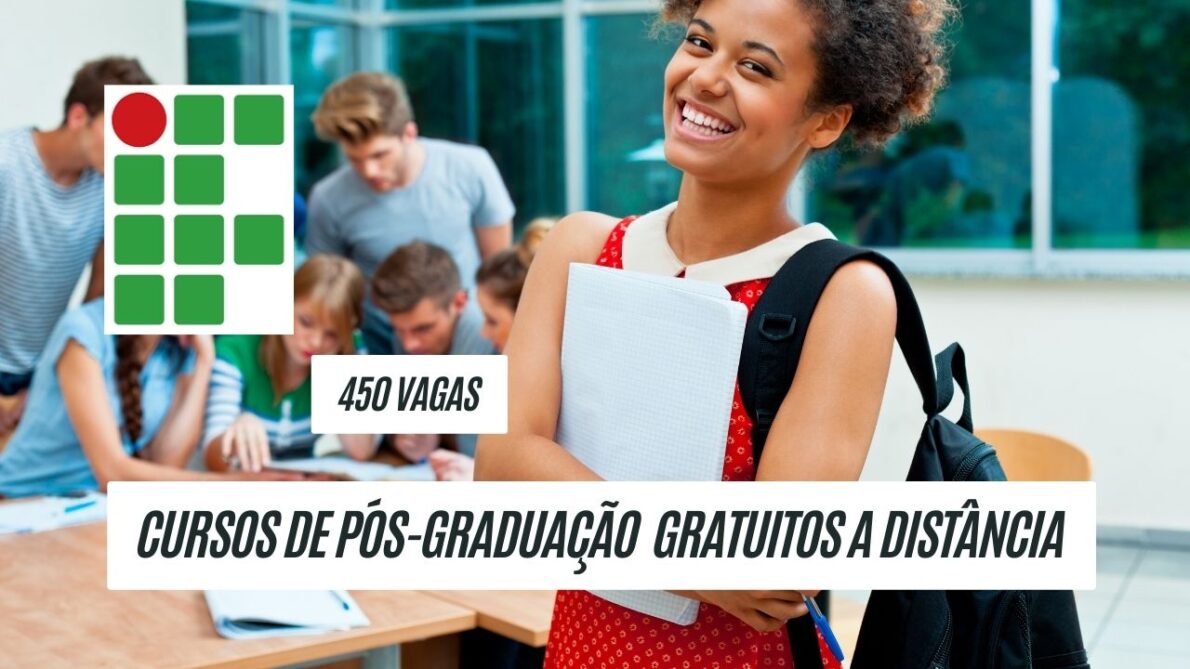 IF abre inscrições para 450 vagas em cursos de pós-graduação gratuitos a distância pela UAB, com foco em educação e conservação ambiental; GARANTA SUA VAGA!