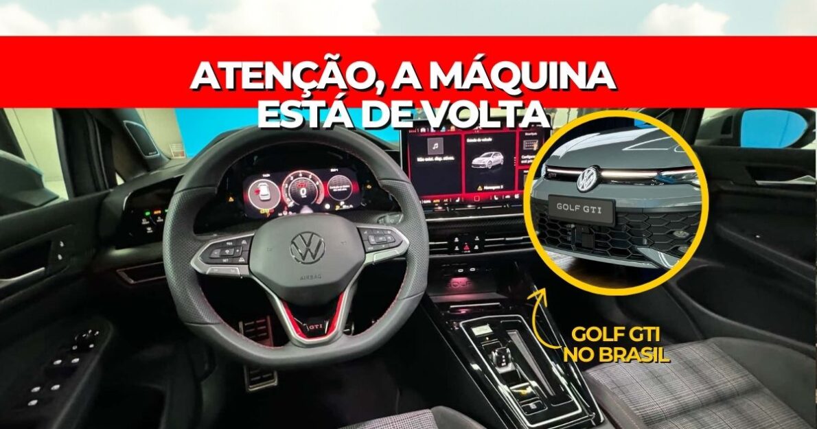 Golf GTI está de volta ao Brasil com motor 2.0 turbo e design esportivo. Confira tudo sobre o modelo mais aguardado de 2025! (Imagem: Fábio Trindade)