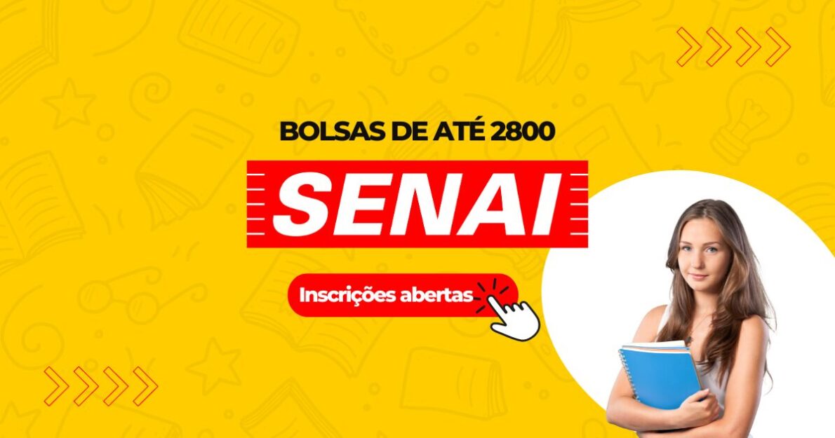 Descubra as melhores oportunidades de estágio remunerado no Brasil com bolsas de até R$ 2,8 mil oferecido por instituto do Senai.