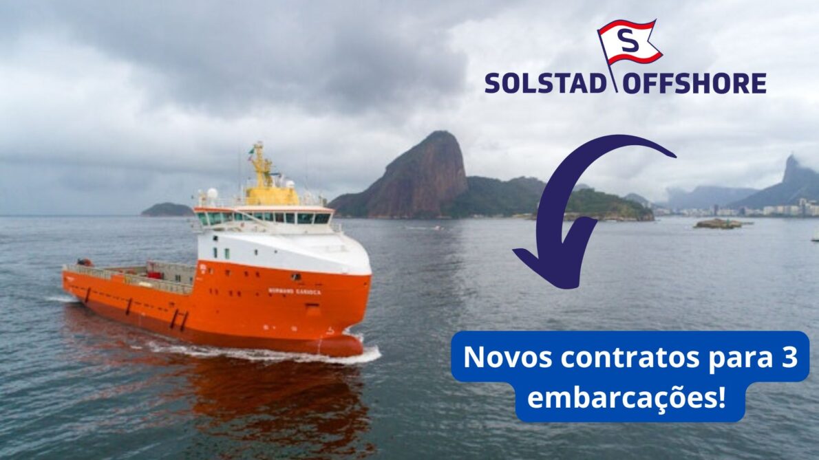 Navio da Solstad Offshore em águas brasileiras com anúncio de novos contratos para três embarcações