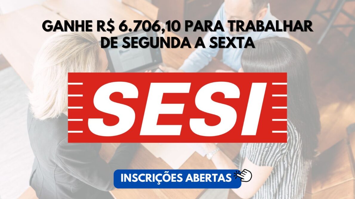 SESI abre processo seletivo com remuneração de R$ 6.706,10 para trabalhar de segunda a sexta, das 7:30 às 17:18 como Orientador Pedagógico