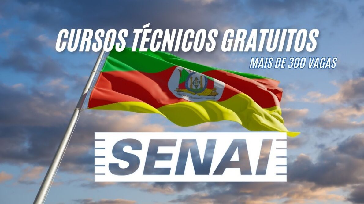 Senai oferece 320 vagas para cursos técnicos gratuitos em 23 cidades do Sul; As inscrições vão até 21 de novembro