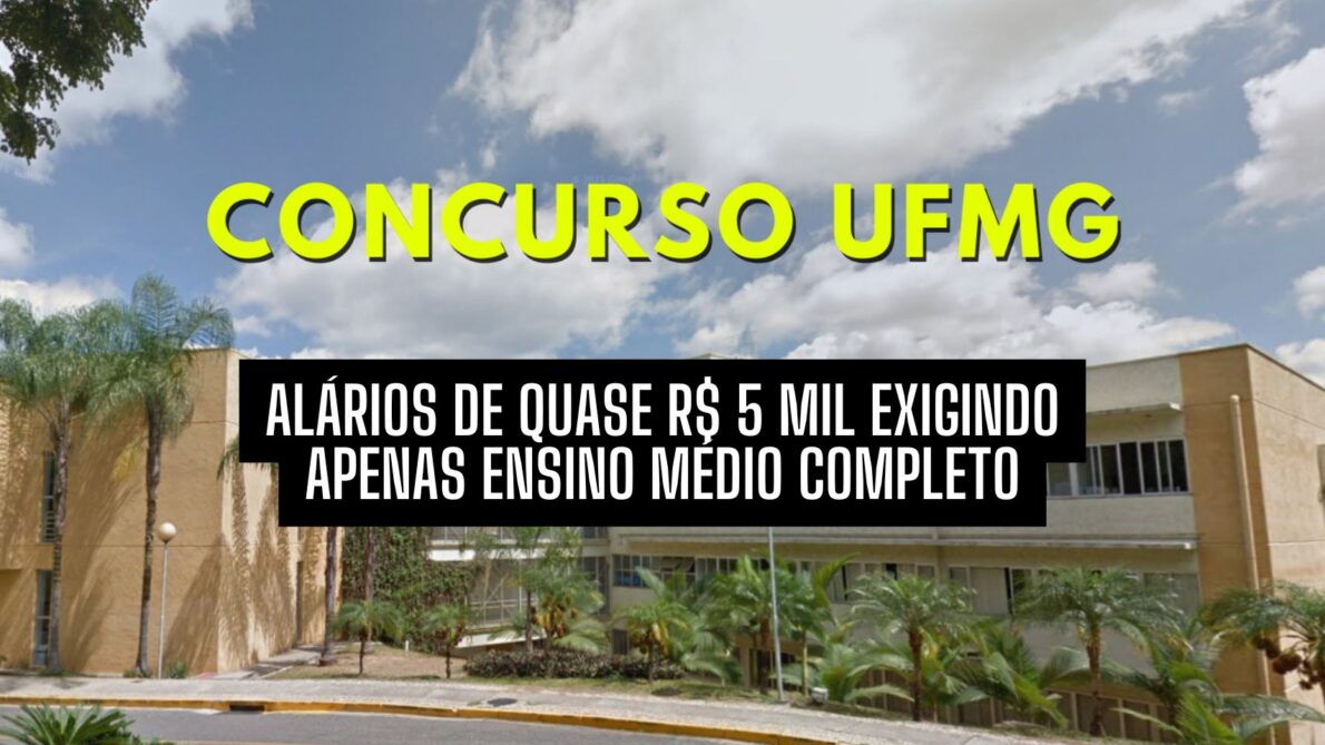 Universidade Federal abre concurso público e oferece salários de quase R$ 5 mil exigindo apenas ensino médio completo