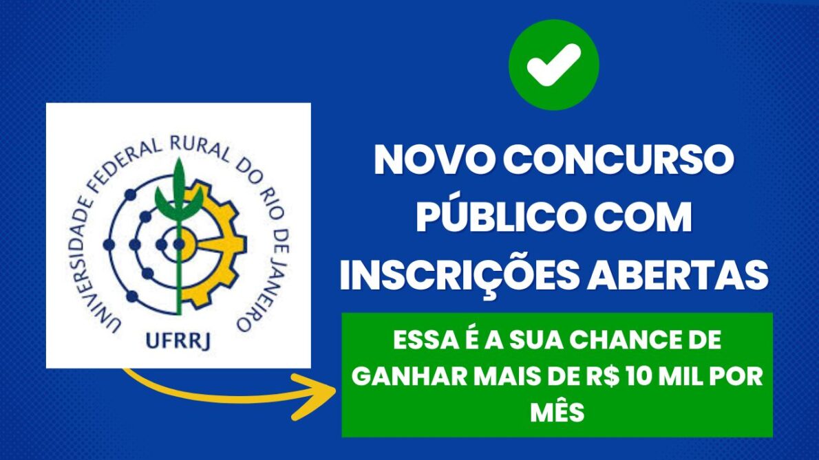 A UFRRJ abriu um novo concurso público para preencher 19 vagas abertas para professor adjunto! O salário oferecido é de até R$ 10.481,64.