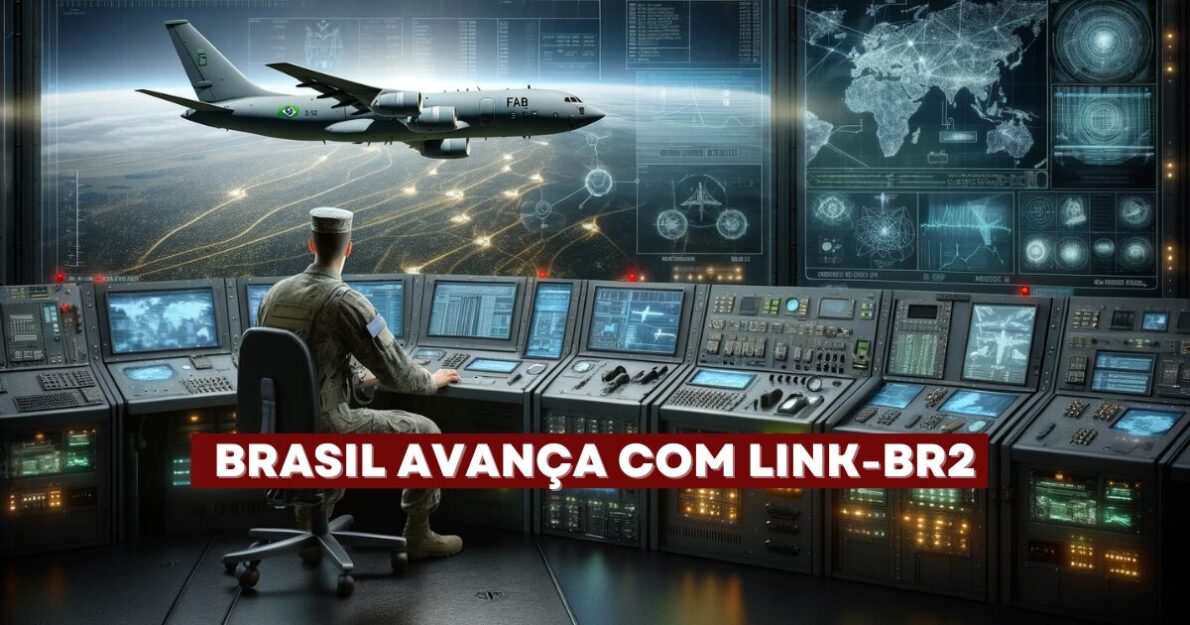 Brasil avança no Link-BR2, sistema criptografado que garante comunicação sigilosa entre aeronaves e bases militares com cibersegurança. (Imagem: Reprodução/Canva)