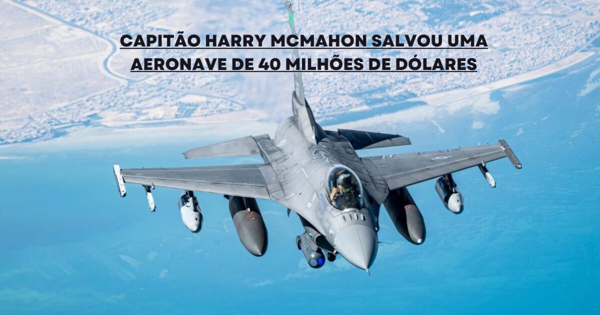 Piloto da USAF executa manobra arriscada para salvar caça F-16 e é homenageado por sua habilidade em situação de emergência. (Imagem: Reprodução/Canva)