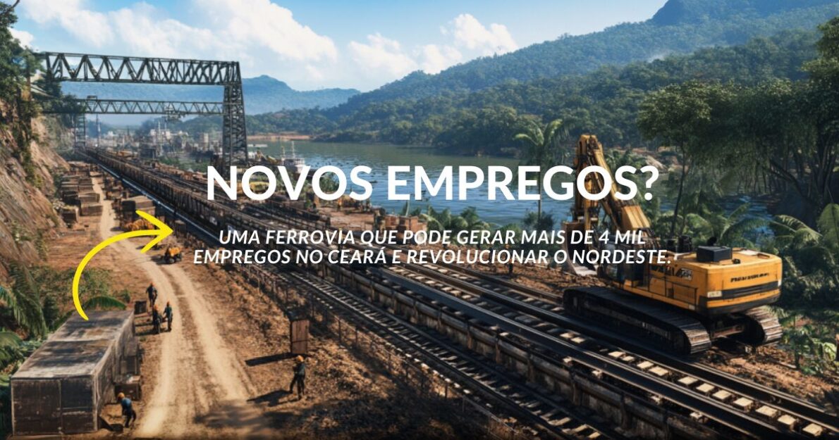 Ferrovia de R$ 7 bilhões promete criar milhares de empregos e revolucionar a economia do Nordeste. Será que vai cumprir as promessas? (Imagem: Reprodução/Canva)