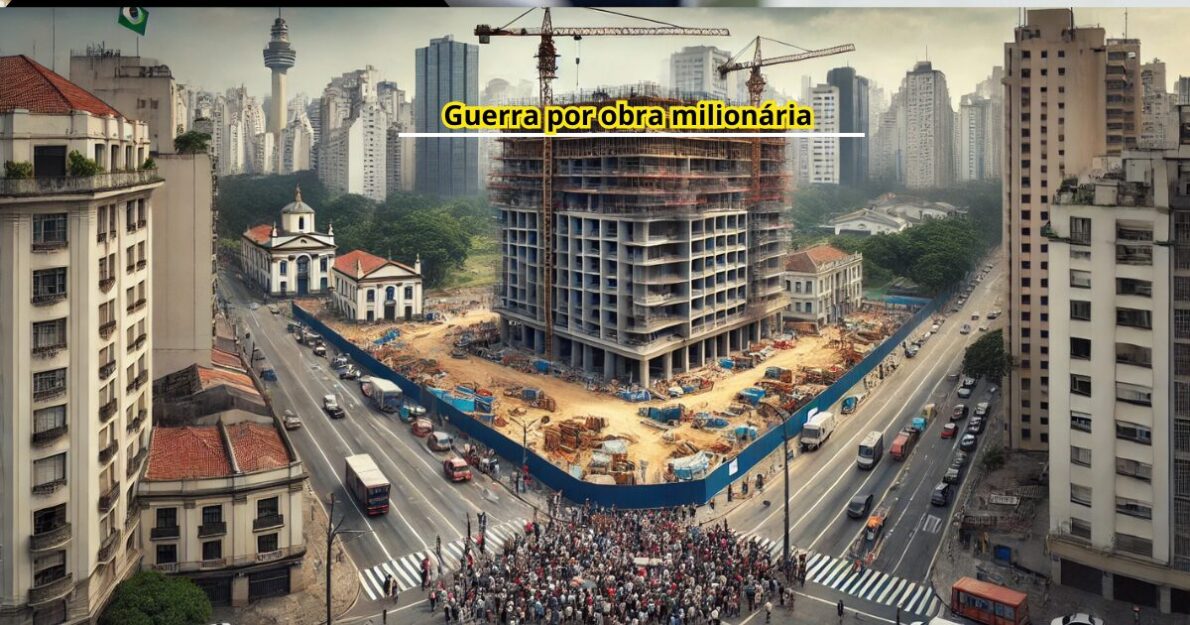 Conflito urbano: exército tenta construir prédio gigante na Vila Mariana, enquanto moradores e Prefeitura lutam para preservar a região.(Imagem: Reprodução/Canva)