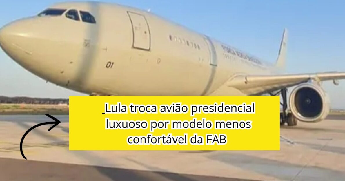 Após uma pane, Lula troca avião presidencial luxuoso por modelo menos confortável da FAB em viagem crucial para a Cúpula dos BRICS. ( Imagem: Reprodução/Canva)