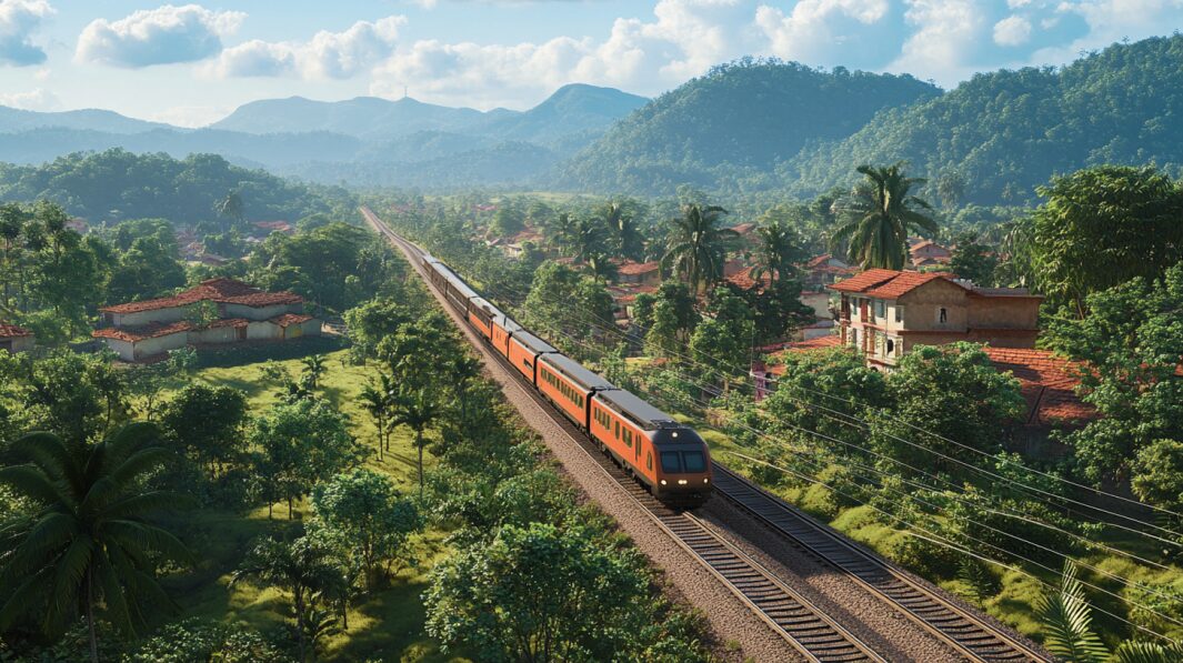 Ferrovia, Litoral Norte, Rio Grande do Sul, Paraná, Doha Investimentos, DTA Engenharia, infraestrutura, transporte. (Imagem: Reprodução IA)