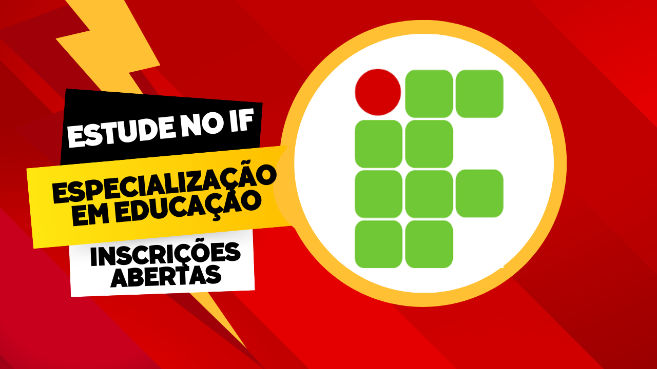 Inscrições para os cursos de especialização gratuitos do Instituto Federal estão abertas até 11 de novembro, com 500 vagas disponíveis.